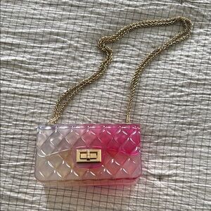 Chic Pink Ombre Quilted Bag
